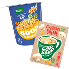 Alle cup-a-soup, good noodles cups of pasta cups